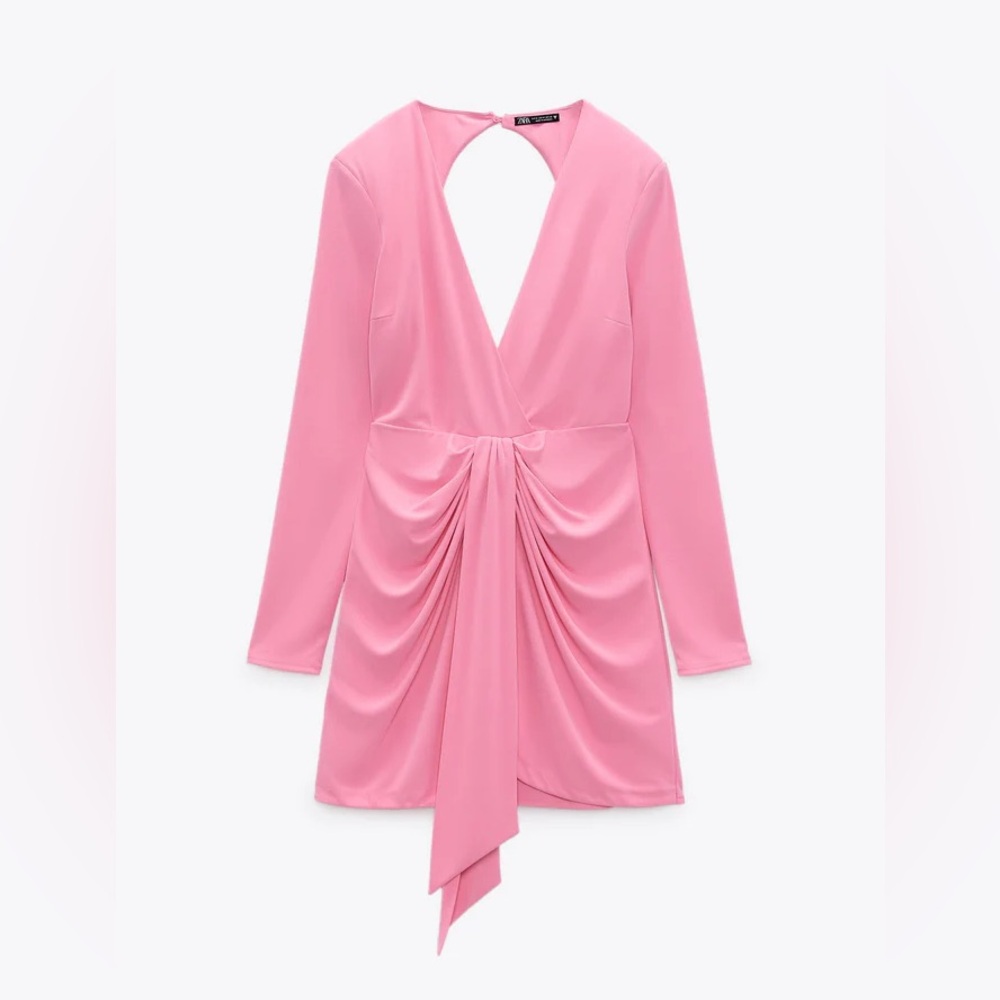 Zara backless draped dress